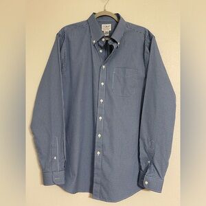L.L. Bean Men’s Navy Checkered Button Down Shirt